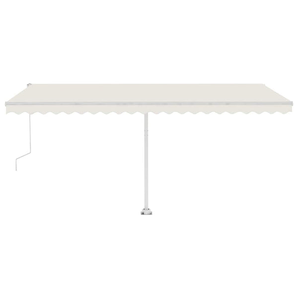 Sisäänkelattava markiisi LED/tuulisensori 500x350cm kerma