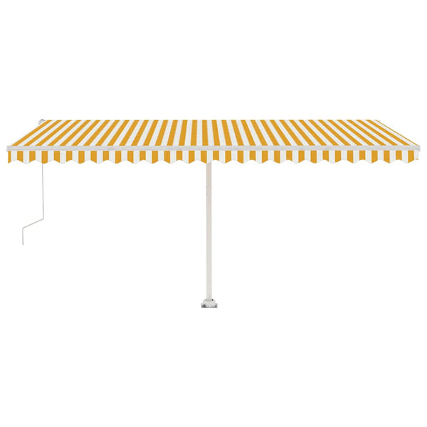 Sisäänkelattava markiisi LED/tuulisensori 500x350 cm keltavalk.