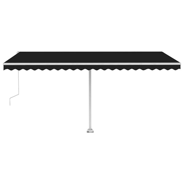 Sisäänkelattava markiisi LED/tuulisensori 500x350cm antrasiitti