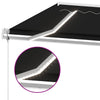 Sisäänkelattava markiisi LED/tuulisensori 500x350cm antrasiitti