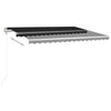 Manuaalisesti kelattava markiisi LED-valot 4,5x3 m antrasiitti
