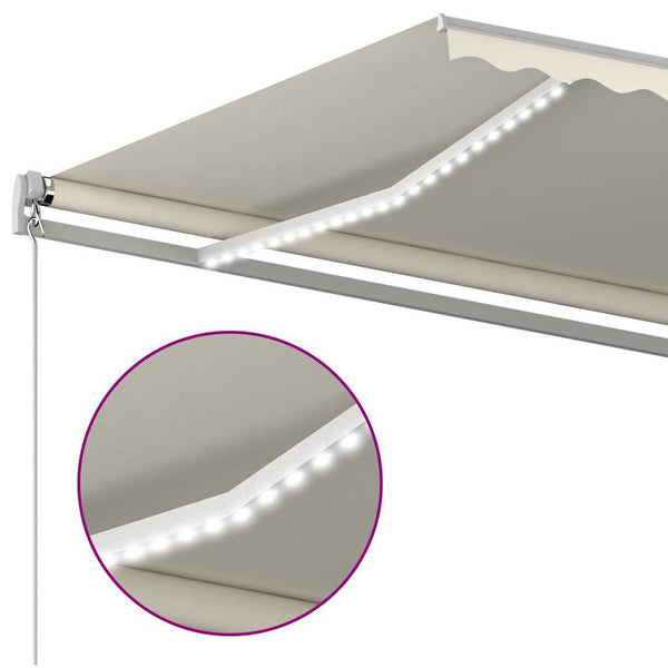 Sisäänkelattava markiisi LED/tuulisensori 5x3,5 m kerma