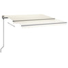 Manuaalisesti kelattava markiisi LED-valoilla 4,5x3 m kerma