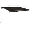 Manuaalisesti kelattava markiisi LED-valot 4,5x3,5m antrasiitti