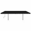 Sisäänkelattava markiisi LED/tuulisensori 6x3,5 m antrasiitti