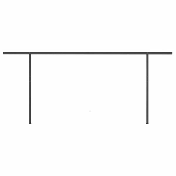 Sisäänkelattava markiisi LED/tuulisensori 6x3,5 m antrasiitti
