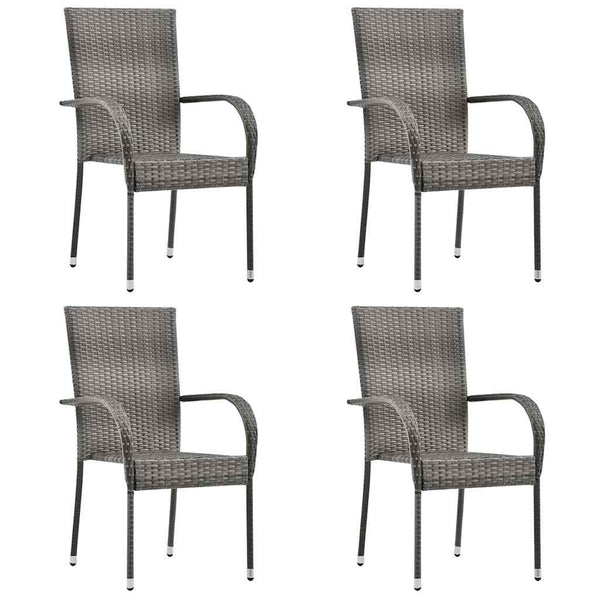 5-osainen ulkoruokailuryhmä harmaa
