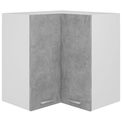 Seinäkulmakaappi betoninharmaa 57x57x60 cm tekninen puu