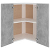 Betoninharmaa seinäkulmakaappi Pompilas 57x57x60cm (puinen)