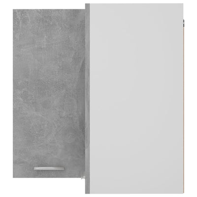 Seinäkulmakaappi betoninharmaa 57x57x60 cm tekninen puu