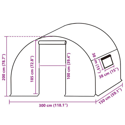 Läpinäkyvä kasvihuoneen vaihtokate Livintz 3x1,5x2 m ((4,5 m²))