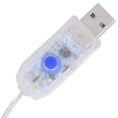 Kylmän valkoinen lentävä poro joulukoriste Sinda 120 LED-valoa