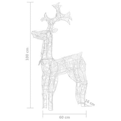 Poro joulukoriste Wichy 60x16x100cm (90 led-valoa akryyli)