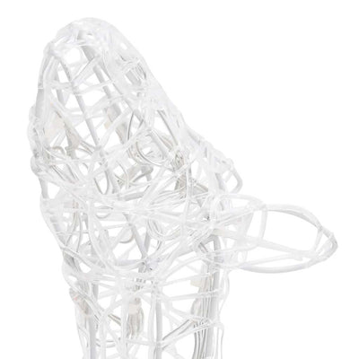 Kylmän valkoinen poroperhe joulukoriste Tachita 160 LED-valoa (akryyli)