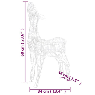 Sininen poroperhe joulukoriste Tachita 160 LED-valoa (akryyli)
