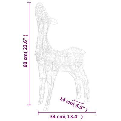 Värikäs poroperhe joulukoriste Tachita 160 LED-valoa (akryyli)