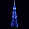LED koristevalopyramidi sininen akryyli 60 cm