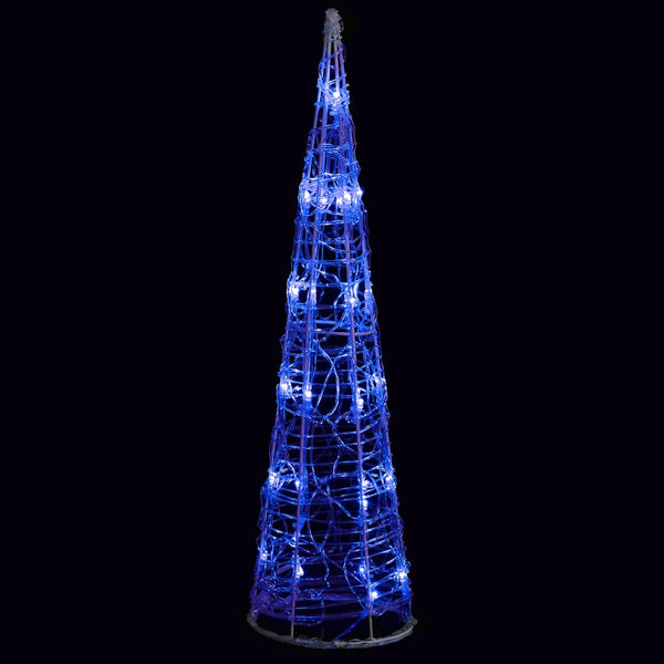 LED koristevalopyramidi sininen akryyli 60 cm