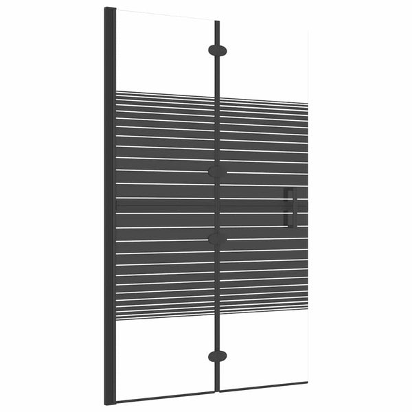 Taittuva suihkuseinä ESG 80x140 cm musta