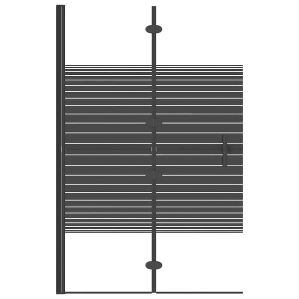 Taittuva suihkuseinä ESG 80x140 cm musta