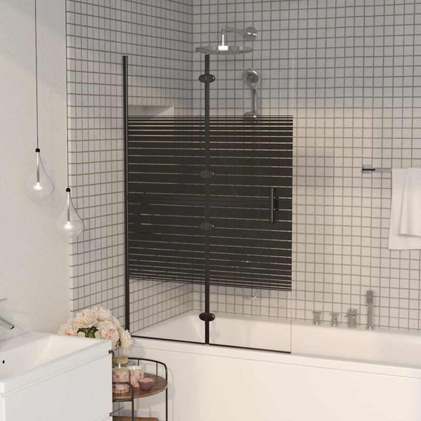 Taittuva suihkuseinä ESG 80x140 cm musta