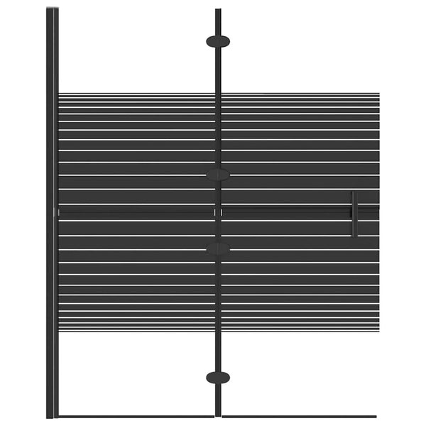 Taittuva suihkuseinä ESG 100x140 cm musta