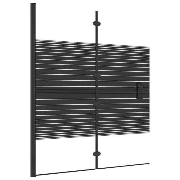 Taittuva suihkuseinä ESG 120x140 cm musta