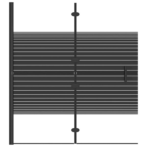 Taittuva suihkuseinä ESG 120x140 cm musta