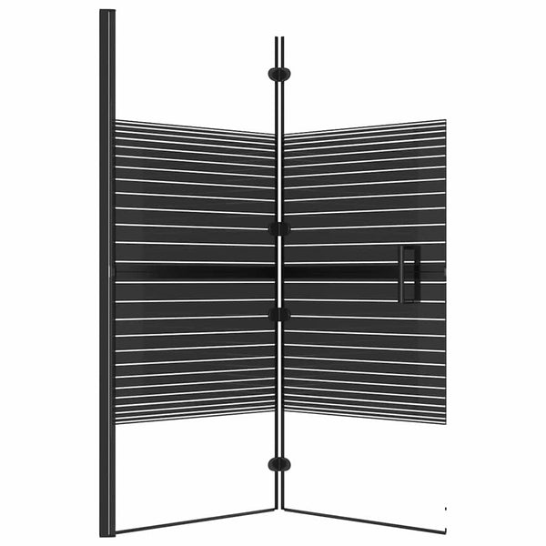 Taittuva suihkuseinä ESG 120x140 cm musta