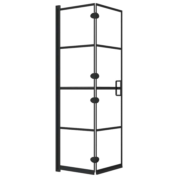 Taittuva suihkuseinä ESG 80x140 cm musta