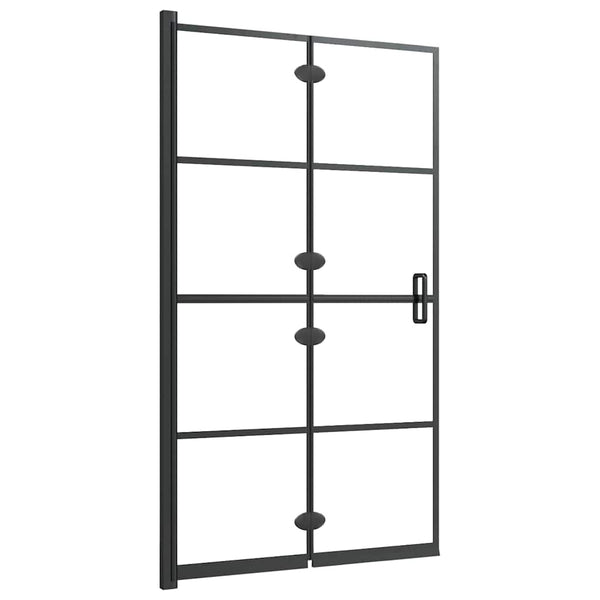 Taittuva suihkuseinä ESG 80x140 cm musta