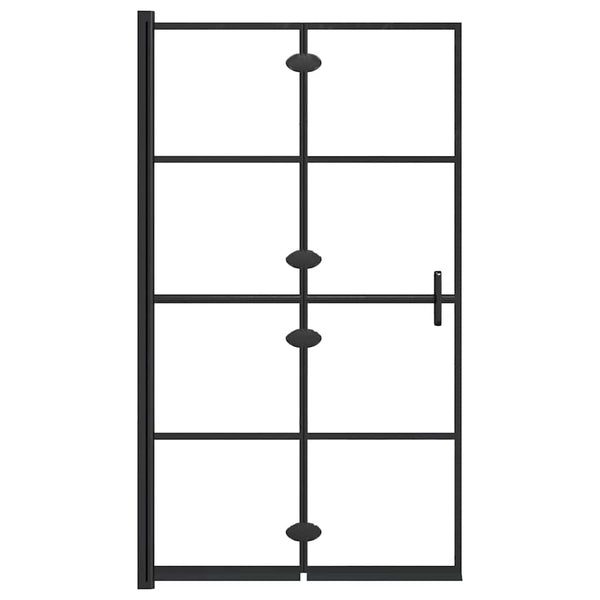 Taittuva suihkuseinä ESG 80x140 cm musta