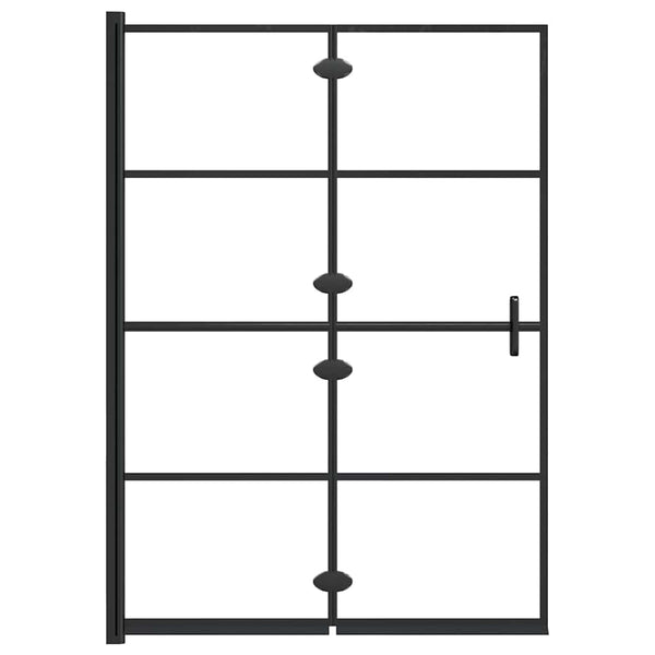 Taittuva suihkuseinä ESG 100x140 cm musta