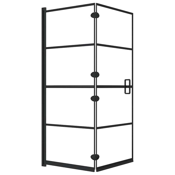 Taittuva suihkuseinä ESG 120x140 cm musta