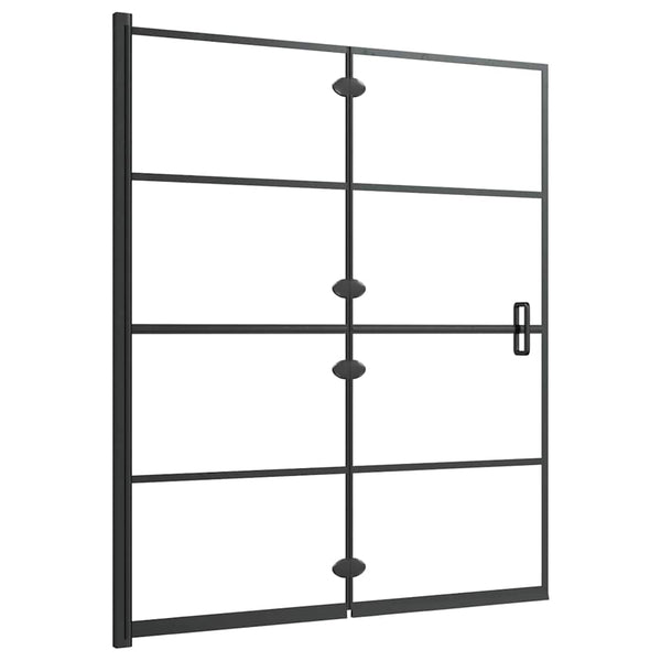 Taittuva suihkuseinä ESG 120x140 cm musta