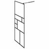 Walk-in suihkun seinäke kirkas ESG-lasi 80x195 cm musta