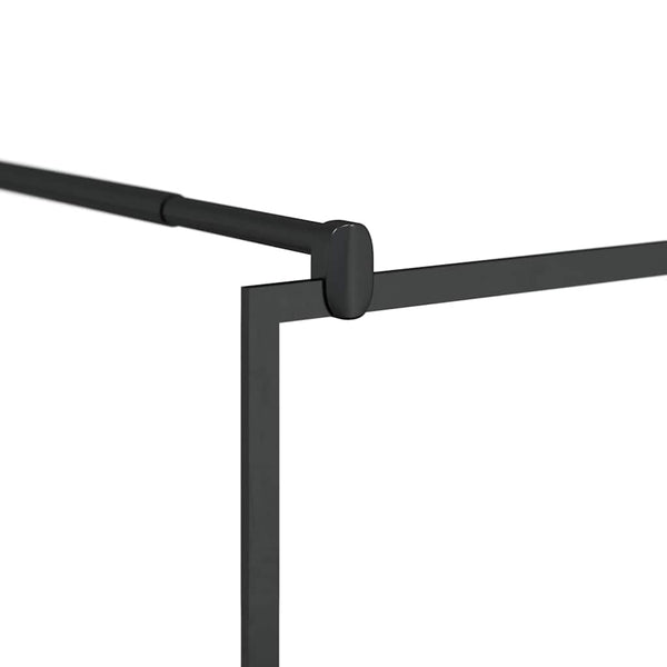 Walk-in suihkun seinäke kirkas ESG-lasi 90x195 cm musta