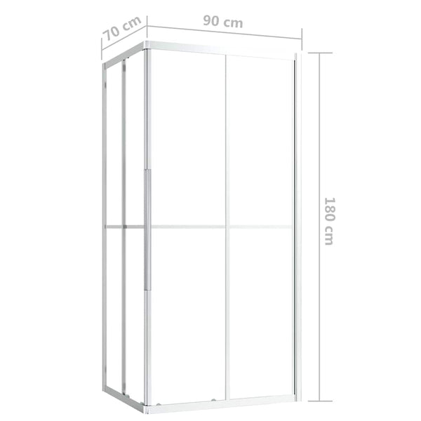 Suihkukaappi ESG 90x70x180 cm