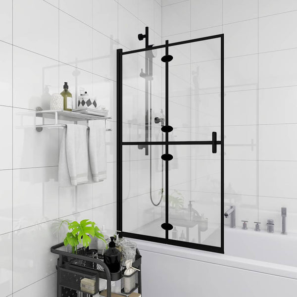 Taittuva suihkuseinä ESG 80x140 cm musta