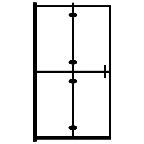 Taittuva suihkuseinä ESG 80x140 cm musta