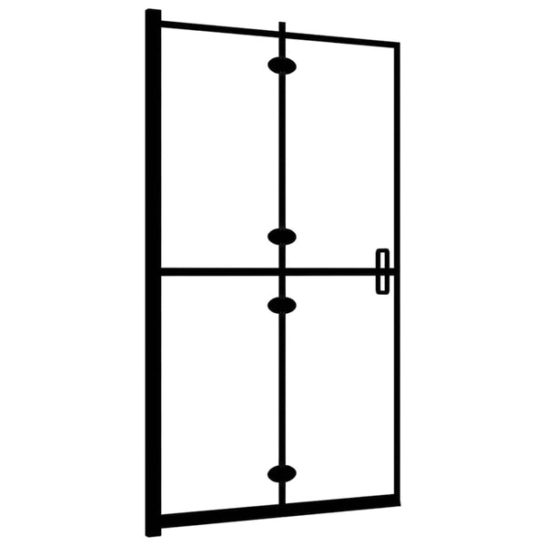 Taittuva suihkuseinä ESG 100x140 cm musta