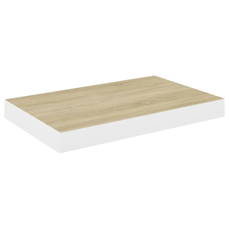 Valkoinen kelluva seinähylly Chan 40x23x3,8cm (tammi mdf)