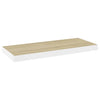 Tammi ja valkoinen kelluvat seinähyllyt Chan 60x23,5x3,8cm (2 kpl mdf)