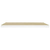 Kelluvat seinähyllyt 4 kpl tammi ja valkoinen 80x23,5x3,8cm MDF