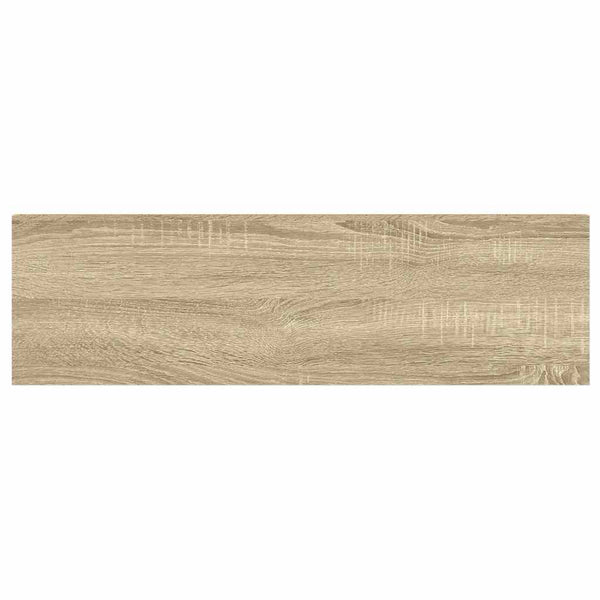Kelluva seinähylly tammi ja valkoinen 90x23,5x3,8 cm MDF