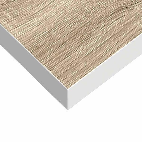 Kelluva seinähylly tammi ja valkoinen 90x23,5x3,8 cm MDF