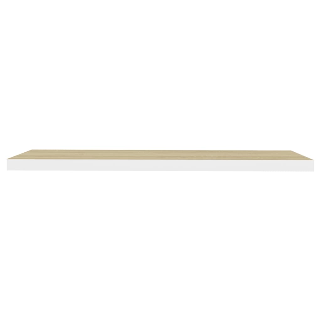 Tammi ja valkoinen kelluvat seinähyllyt Chan 120x23,5x3,8cm (4kpl mdf)