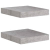 Kelluvat seinähyllyt 2 kpl betoninharmaa 23x23,5x3,8 cm MDF