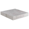 Kelluvat seinähyllyt 2 kpl betoninharmaa 23x23,5x3,8 cm MDF