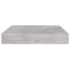 Kelluvat seinähyllyt 2 kpl betoninharmaa 23x23,5x3,8 cm MDF